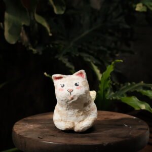 Papier-mâché cat