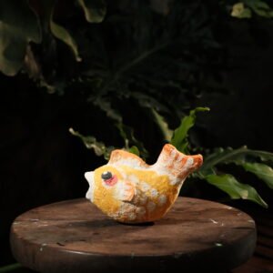 papier-mâché gold fish