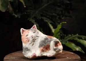 Papier-Mâché Calico Cat