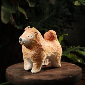 papier-mâché dog