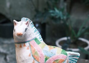 Papier-Mâché White Horse